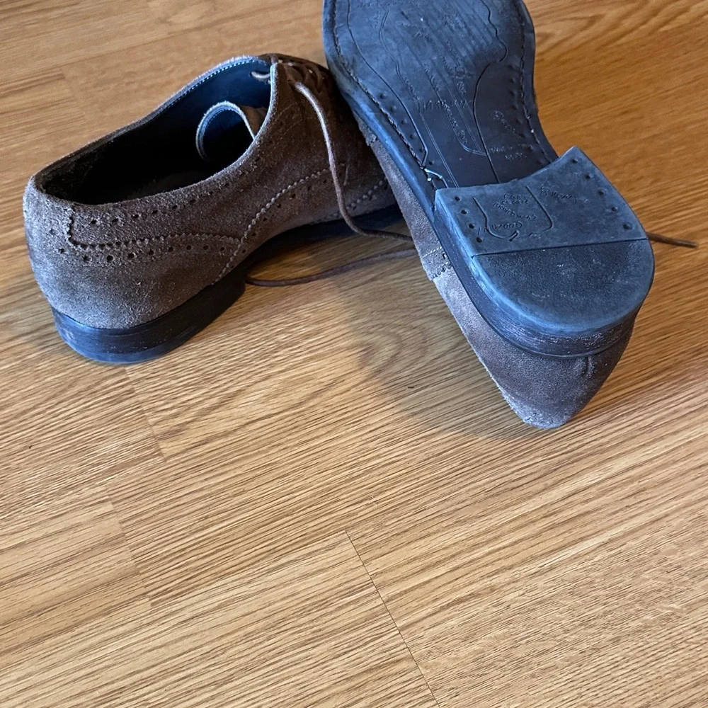 Oxfords, Mens Suede To Boot New York Brown 9.5  Luxury Leather casual hipster